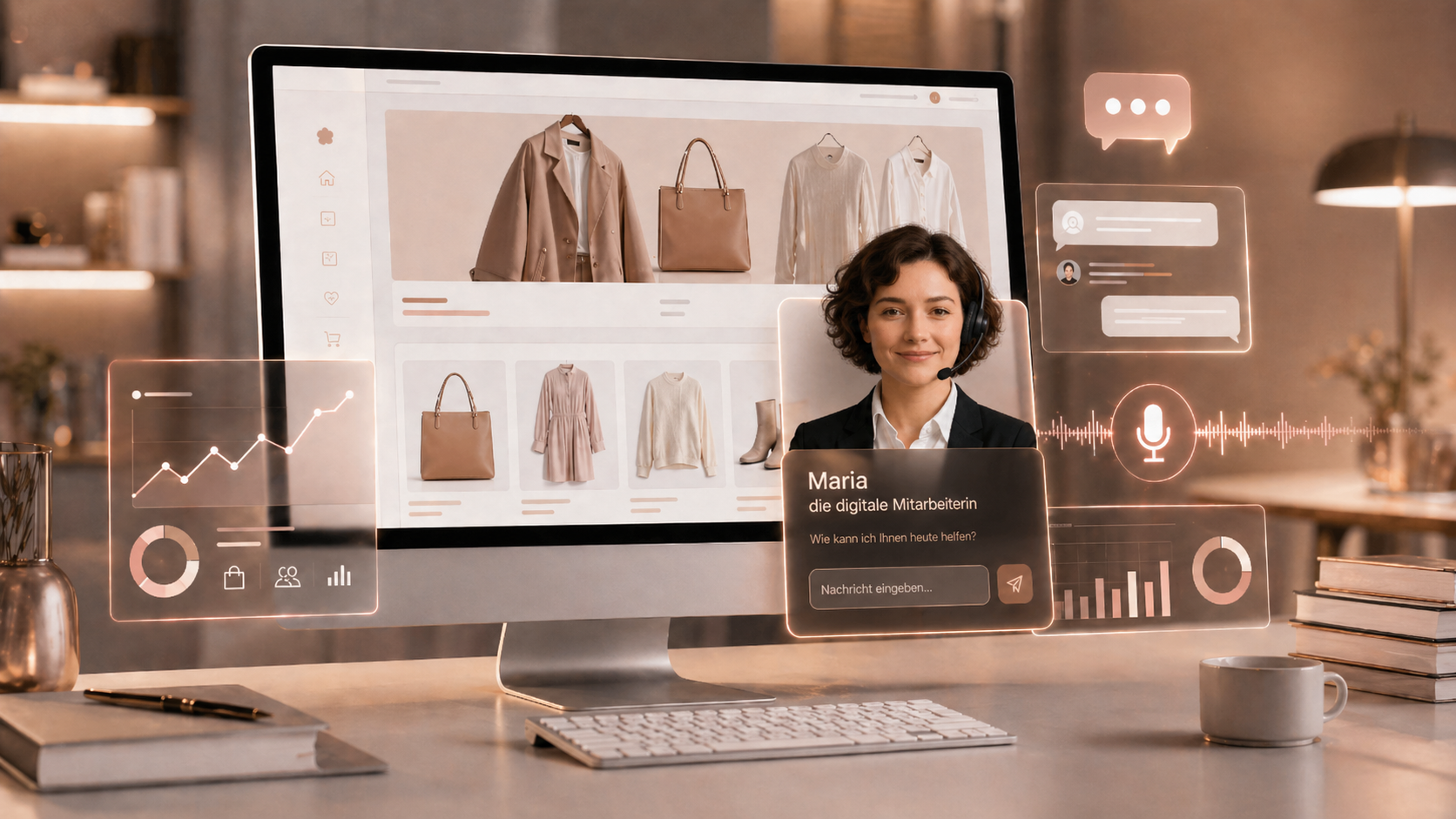 Frag-Maria | Chatbot - Voicebot - Facebot Avatar - digitale Mitarbeiterin